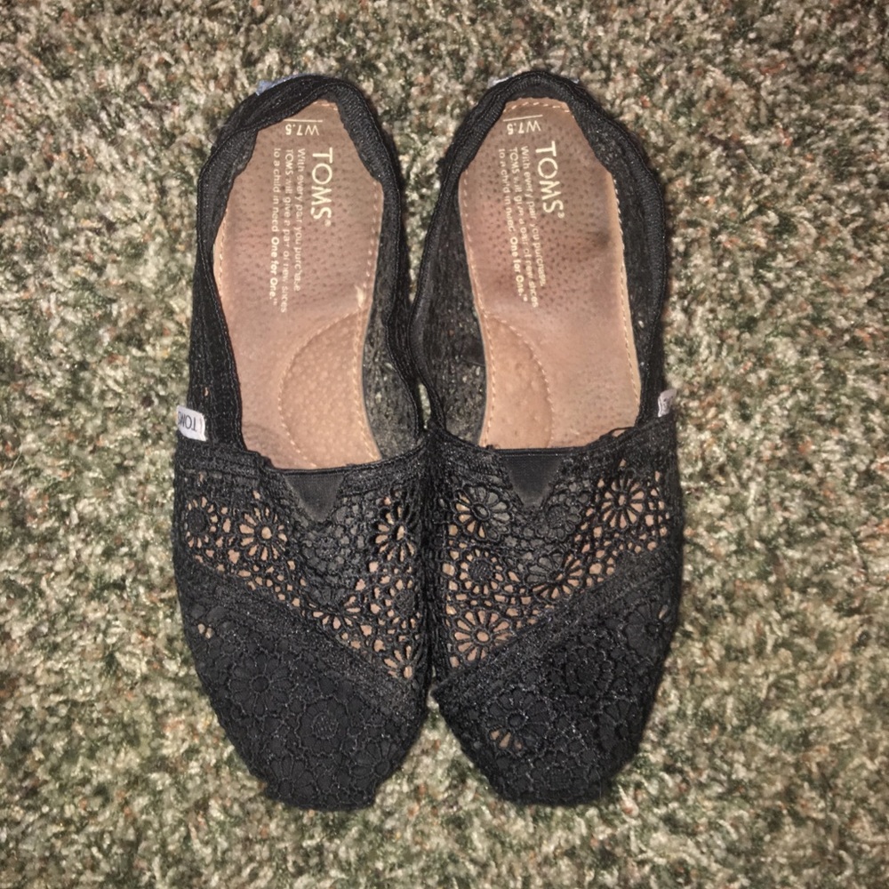 Black Crochet Toms